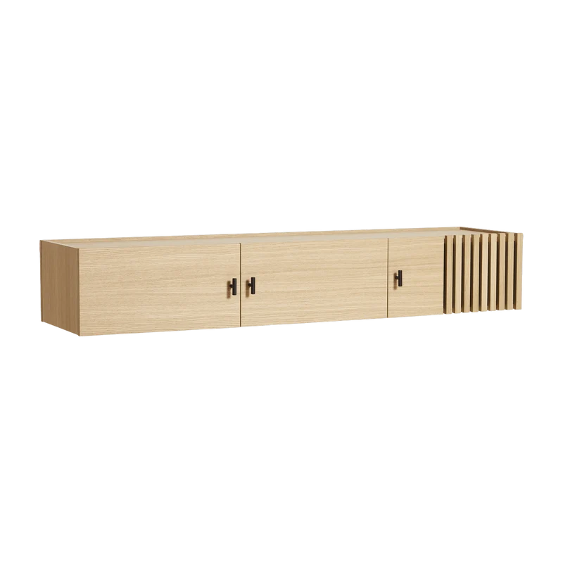 Meuble TV suspendu en chêne 150 cm Array - Woud