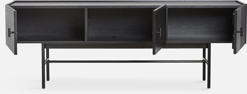 Meuble tv en chêne teinté 150 cm Array - Woud