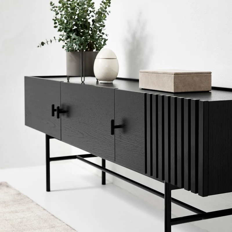 Meuble tv en chêne teinté 150 cm Array - Woud