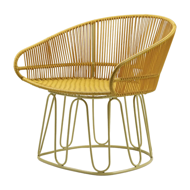 Fauteuil en acier jaune Circo - Ames