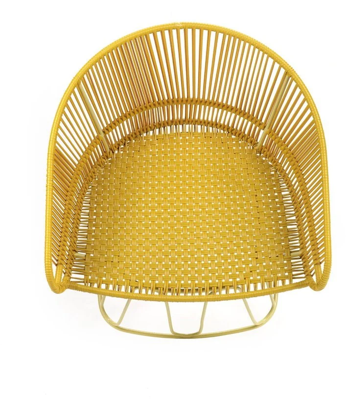 Fauteuil en acier jaune Circo - Ames