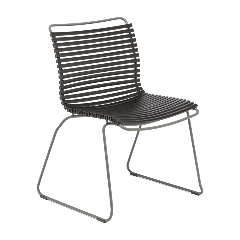 Chaise en métal et plastique noir CLICK - Houe