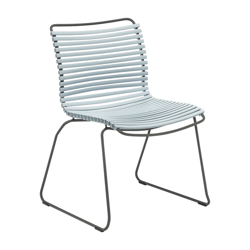 Chaise en métal et plastique bleu clair CLICK - Houe
