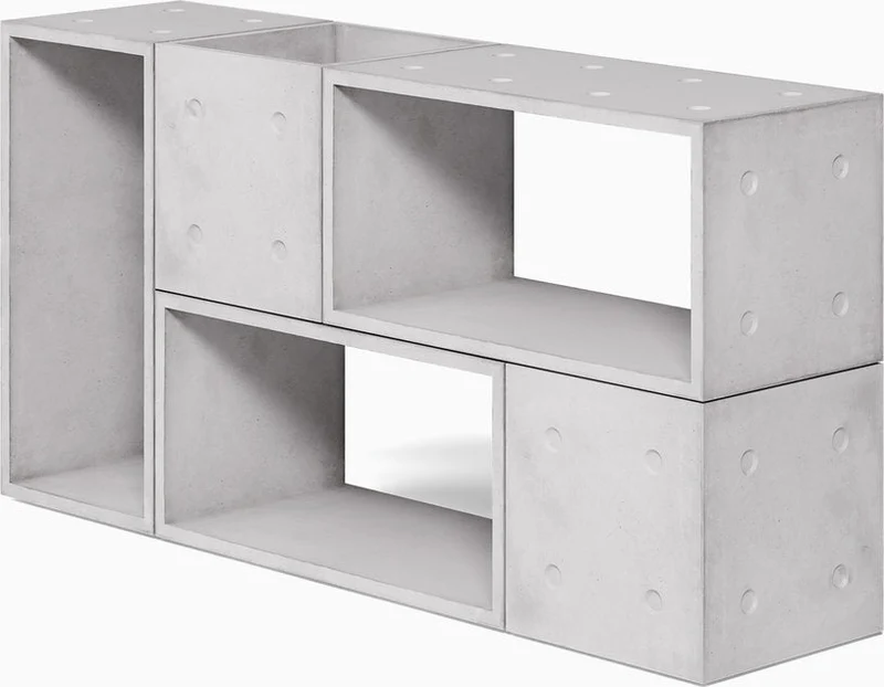 5 modules de rangement 2M + 3L Dice - Lyon Béton