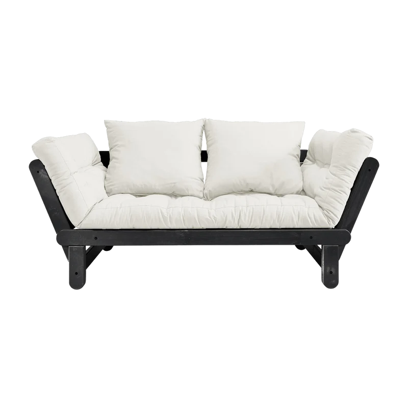 Canapé en bois noir convertible 2 places naturel Beat - Karup Design