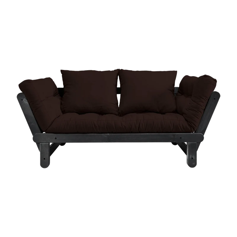 Canapé en bois noir convertible 2 places marron Beat - Karup Design