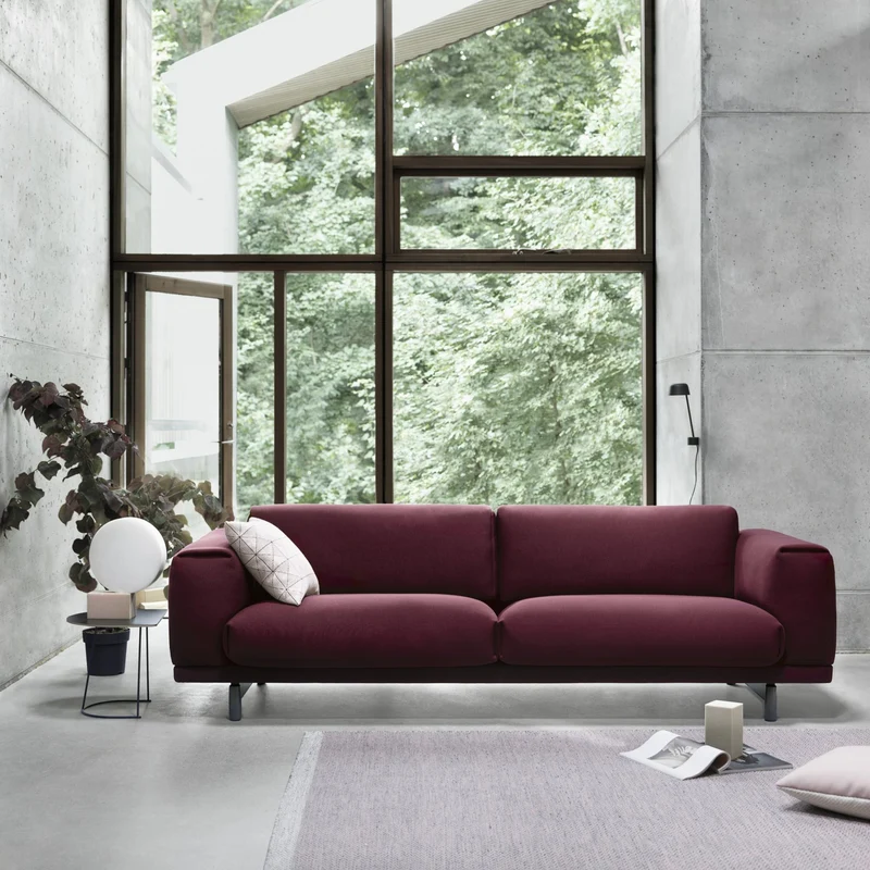 Demie table basse grise 88 cm Airy - Muuto