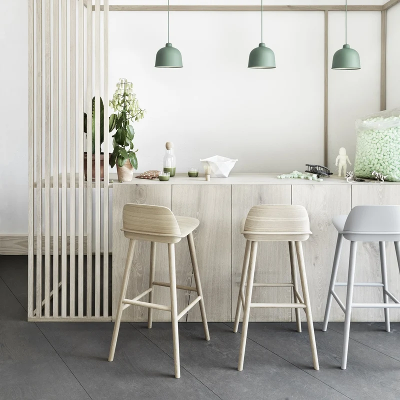 Tabouret de bar 65 cm gris Nerd - Muuto