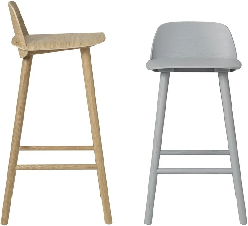 Tabouret de bar 75 cm gris Nerd - Muuto