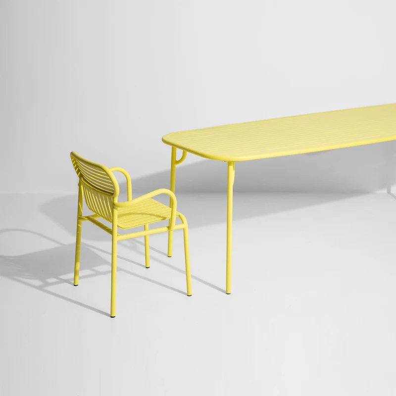 Table de jardin rectangulaire jaune 220 cm Week-End - Petite Friture