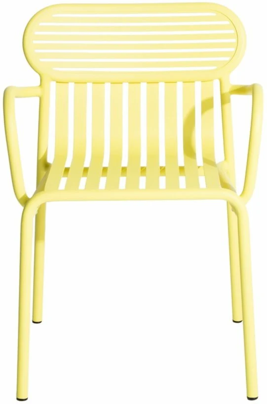 Chaise de jardin avec accoudoirs jaune Week-End - Petite Friture