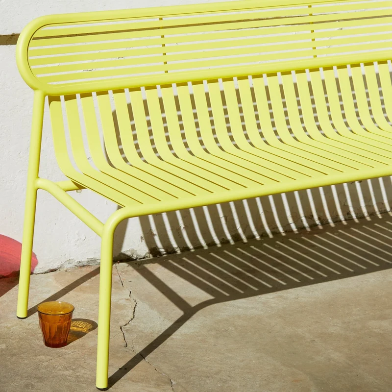 Banc de jardin jaune Week-End - Petite Friture