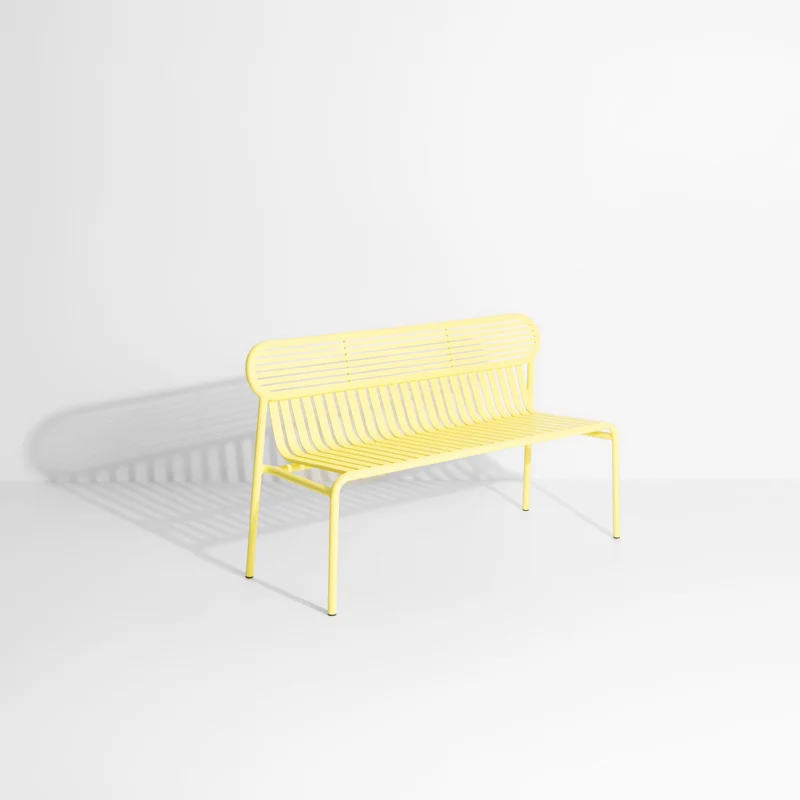 Banc de jardin jaune Week-End - Petite Friture