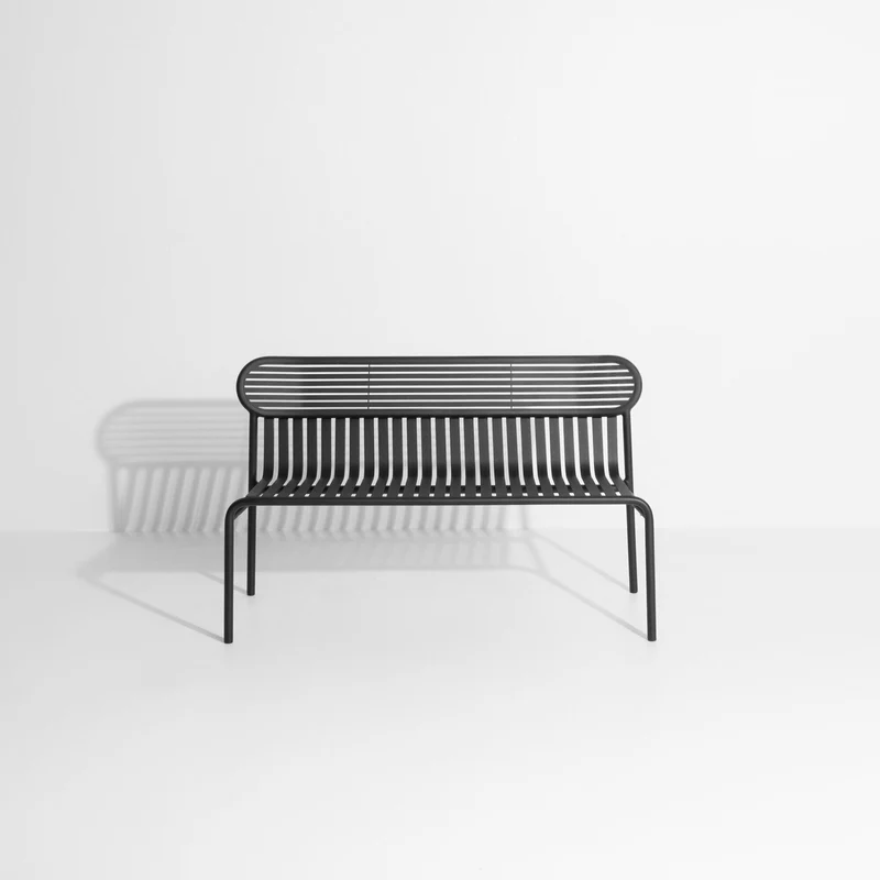 Banc de jardin noir Week-End - Petite Friture