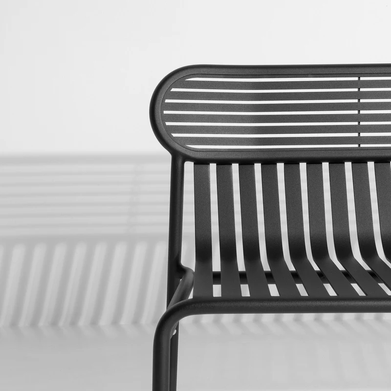 Banc de jardin noir Week-End - Petite Friture