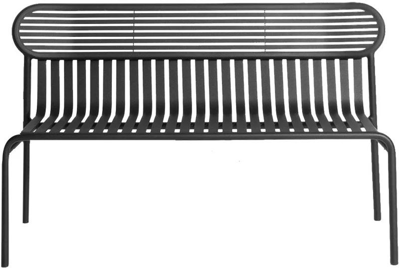 Banc de jardin noir Week-End - Petite Friture