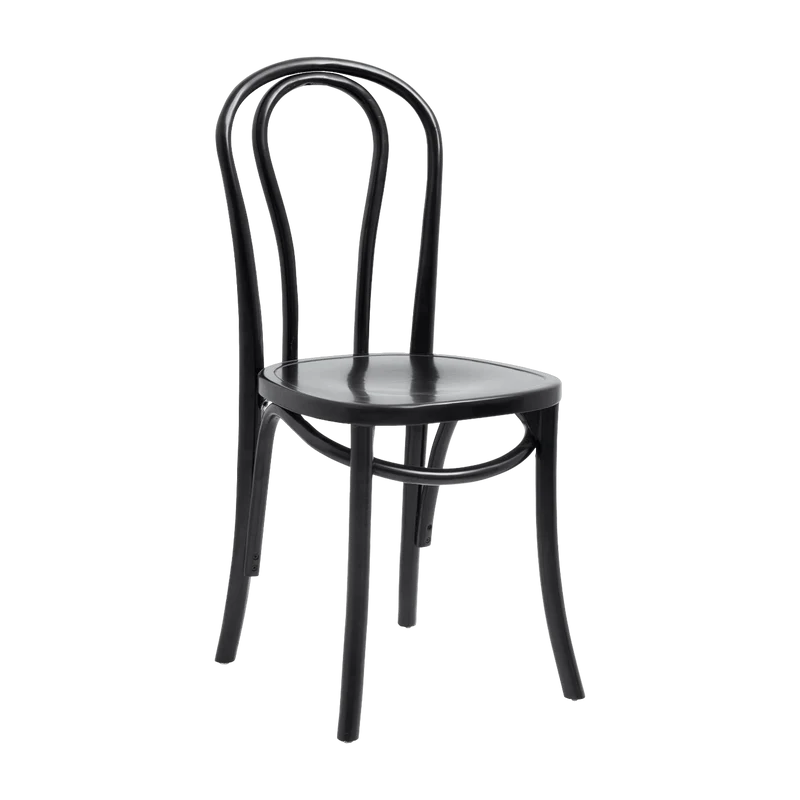 Chaise noire laquée Bistro - Nordal