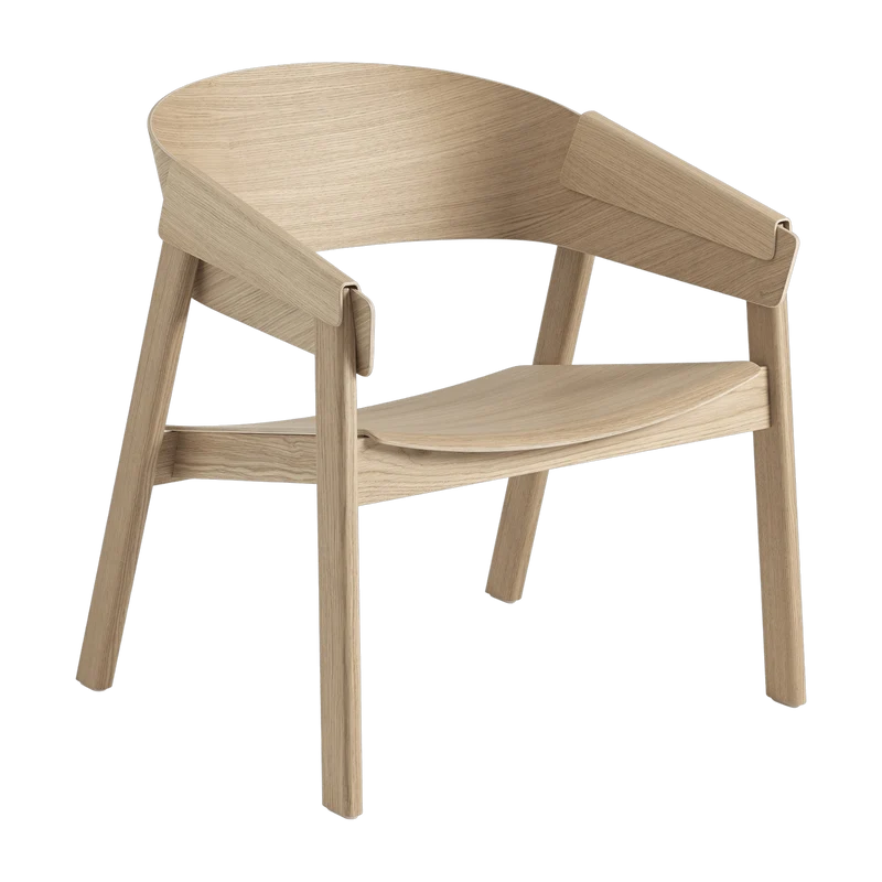 Fauteuil Lounge en chêne Cover - Muuto