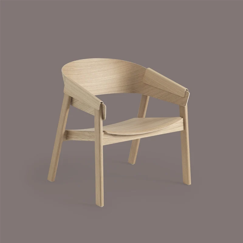 Fauteuil Lounge en chêne Cover - Muuto