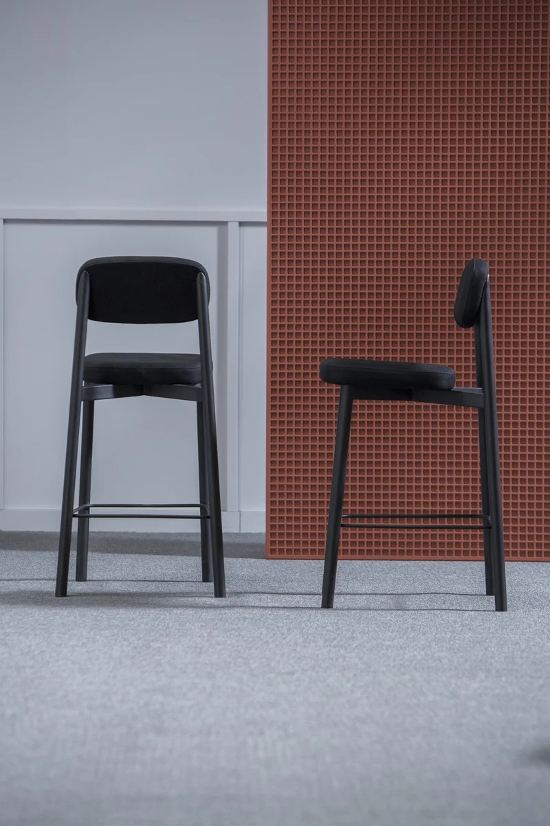 Chaise de bar noir 65 cm Résidence - Kann Design