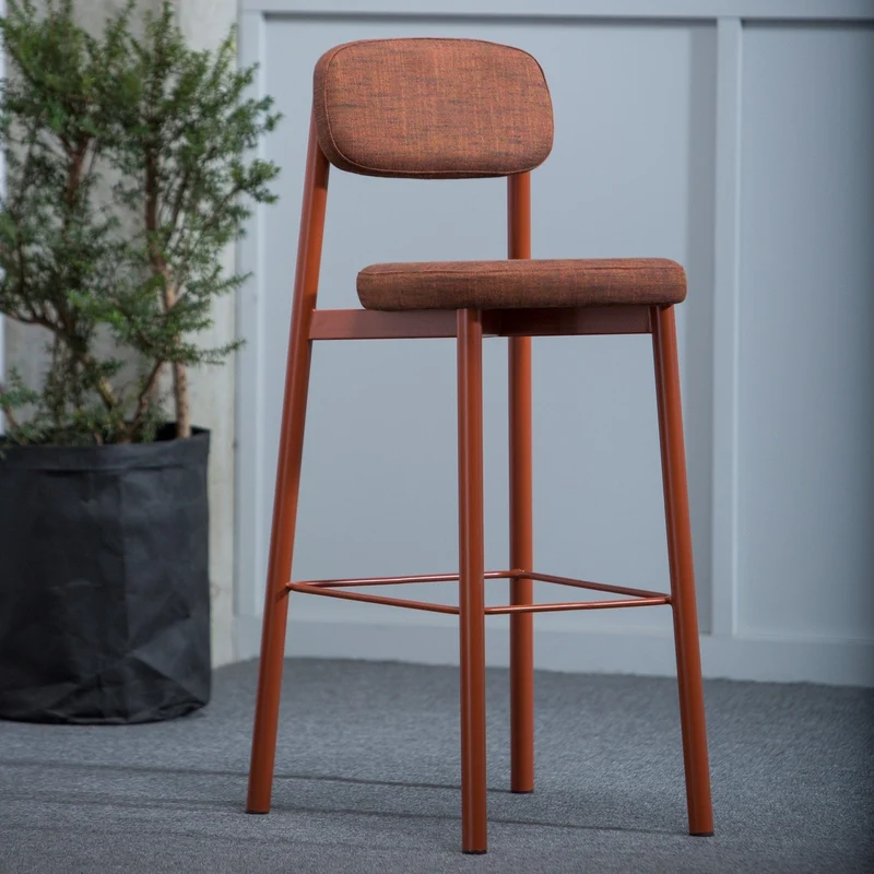 Chaise de bar rouge brique 75 cm Residence - Kann Design