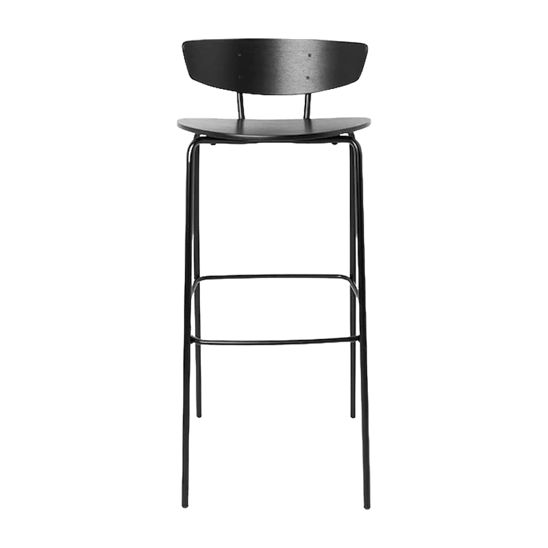 Chaise de bar en métal noir M 76 cm Herman - Ferm Living