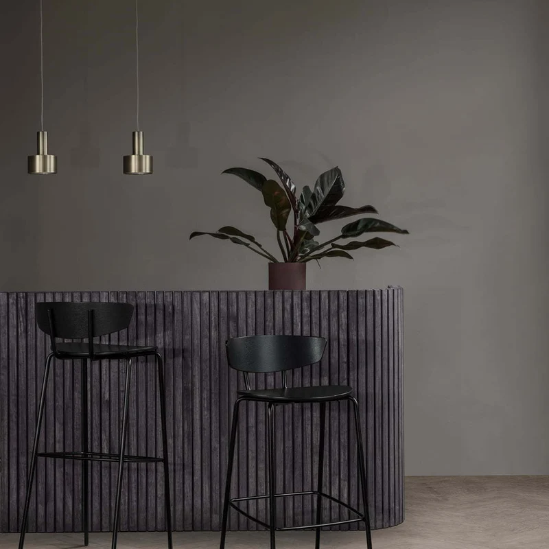 Chaise de bar en métal noir Herman S 64 cm - Ferm Living