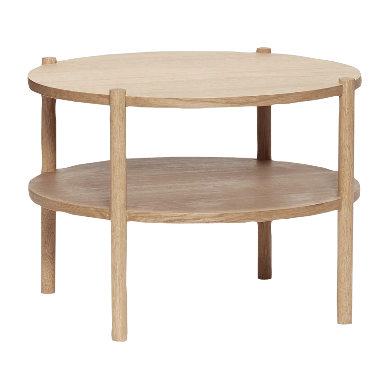 Table basse avec 2 plateaux en chêne naturel Round - Hübsch