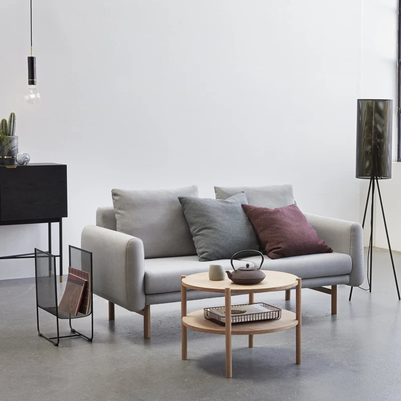 Table basse avec 2 plateaux en chêne naturel Round - Hübsch