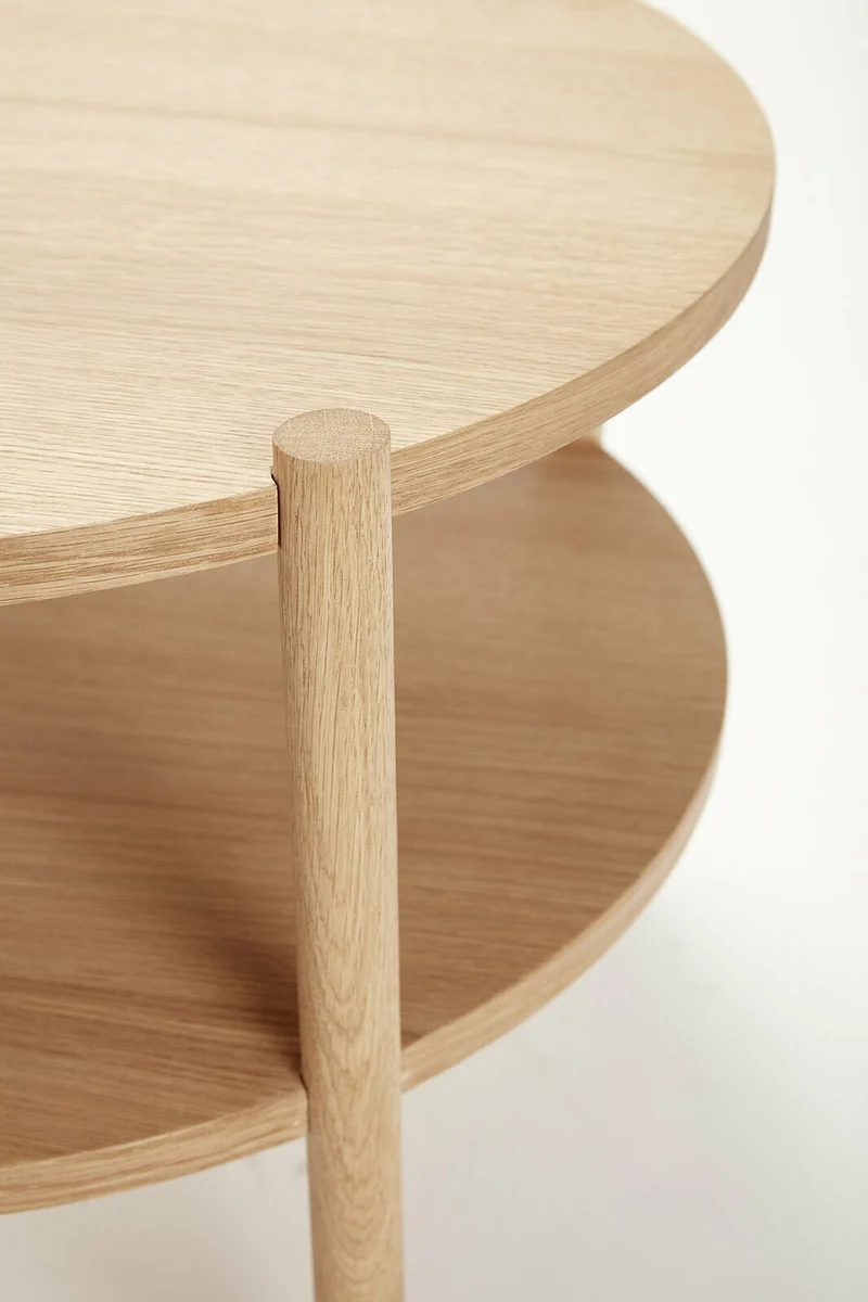 Table basse avec 2 plateaux en chêne naturel Round - Hübsch