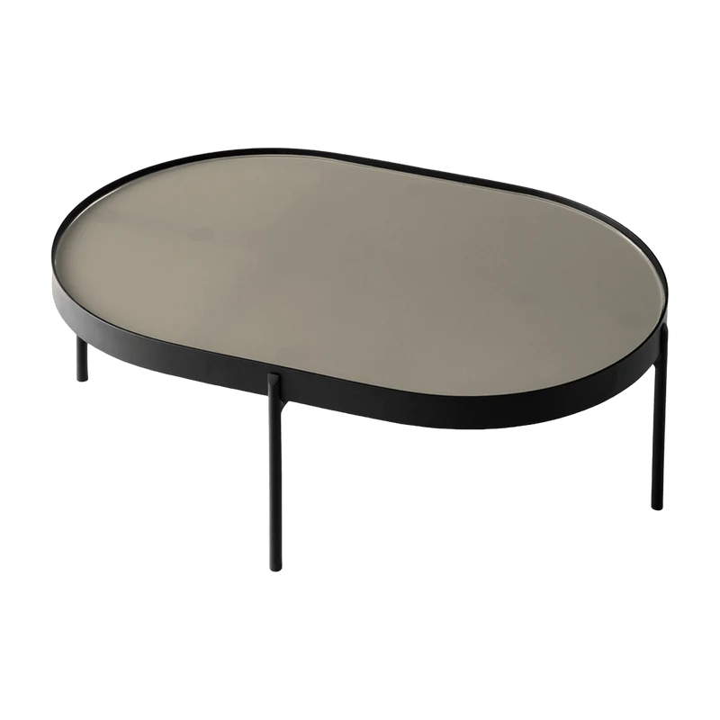Table basse en acier beige 75 cm NoNo - Audo