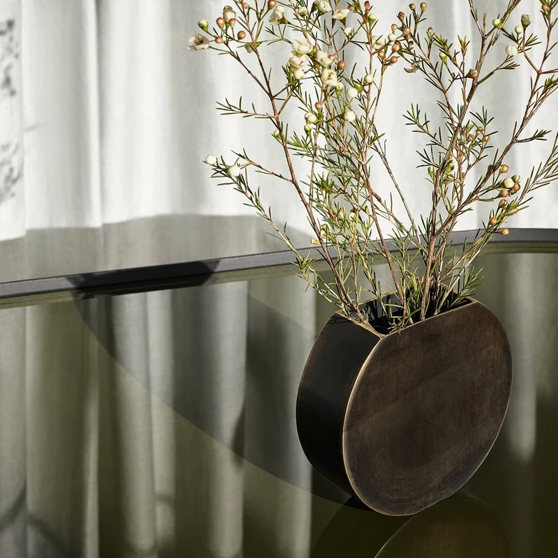 Table basse en acier beige 75 cm NoNo - Audo