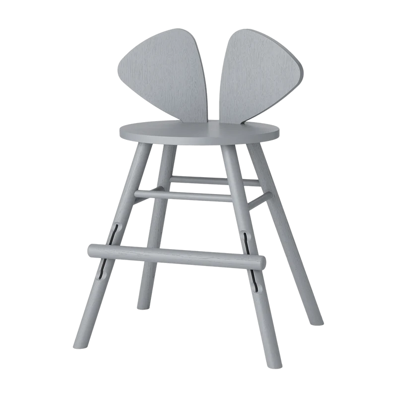 Chaise en chêne gris L Mouse - Nofred