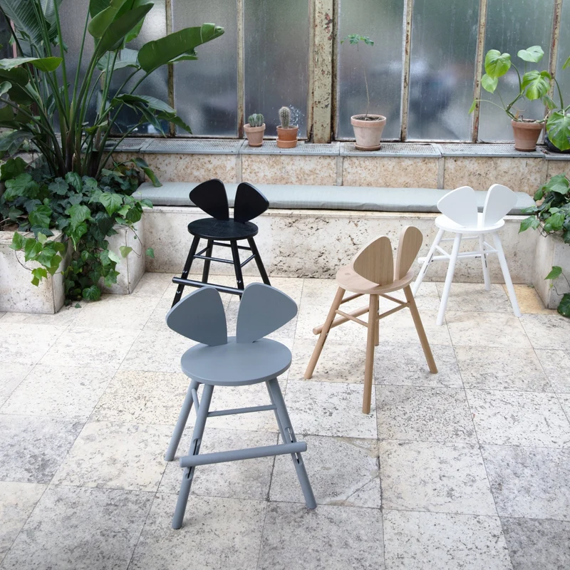 Chaise en chêne noir L Mouse - Nofred