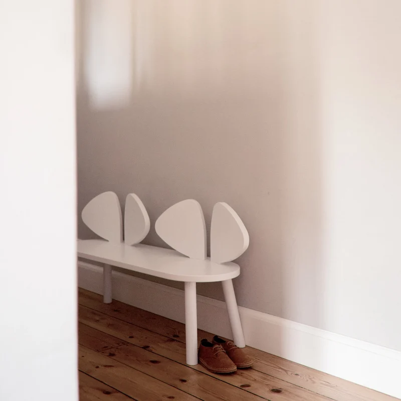 Banc en chêne gris Mouse - Nofred