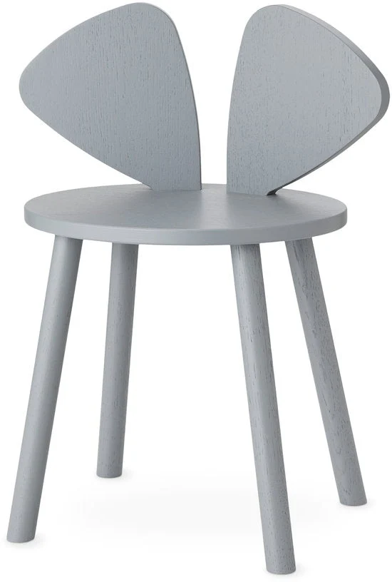 Set table et chaise en bois gris Mouse - Nofred