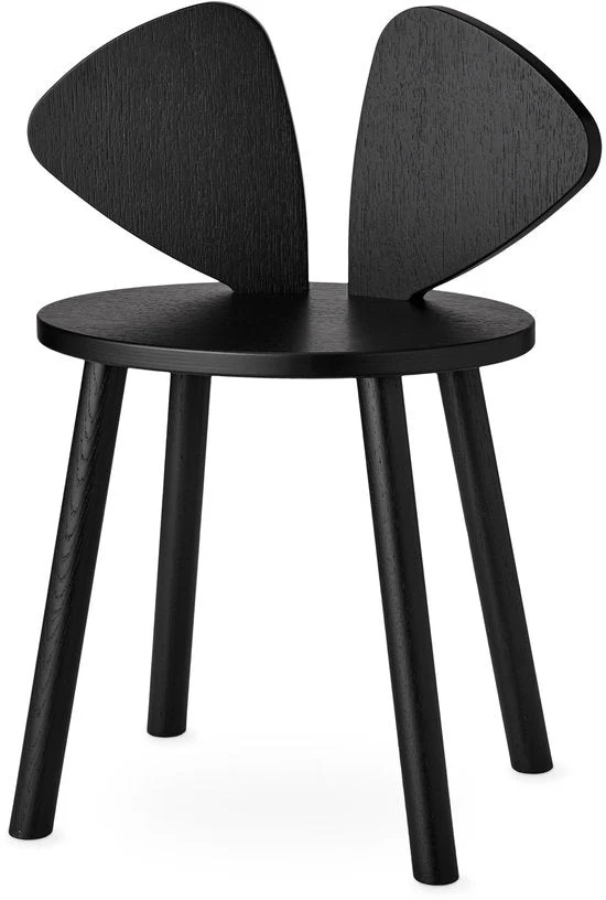 Set table et chaise en bois noir Mouse - Nofred