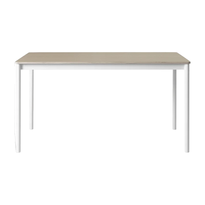 Table 140 cm en chêne piétement blanc Base - Muuto