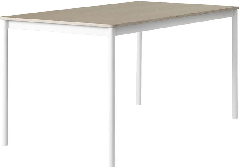 Table 140 cm en chêne piétement blanc Base - Muuto