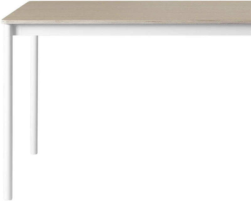 Table 140 cm en chêne piétement blanc Base - Muuto