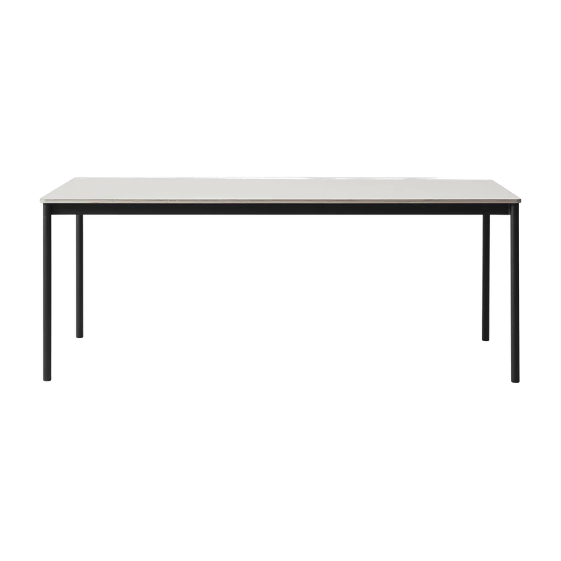 Table 140 cm blanche piétement noir Base - Muuto