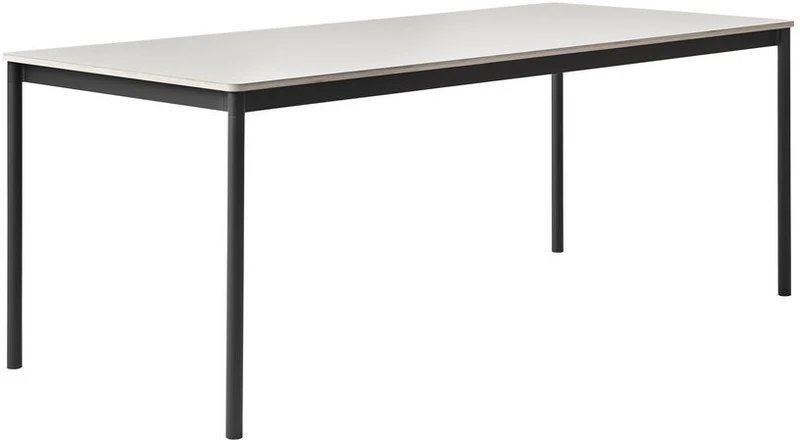 Table 140 cm blanche piétement noir Base - Muuto