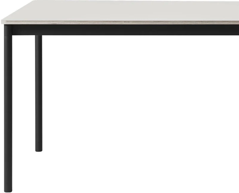Table 140 cm blanche piétement noir Base - Muuto