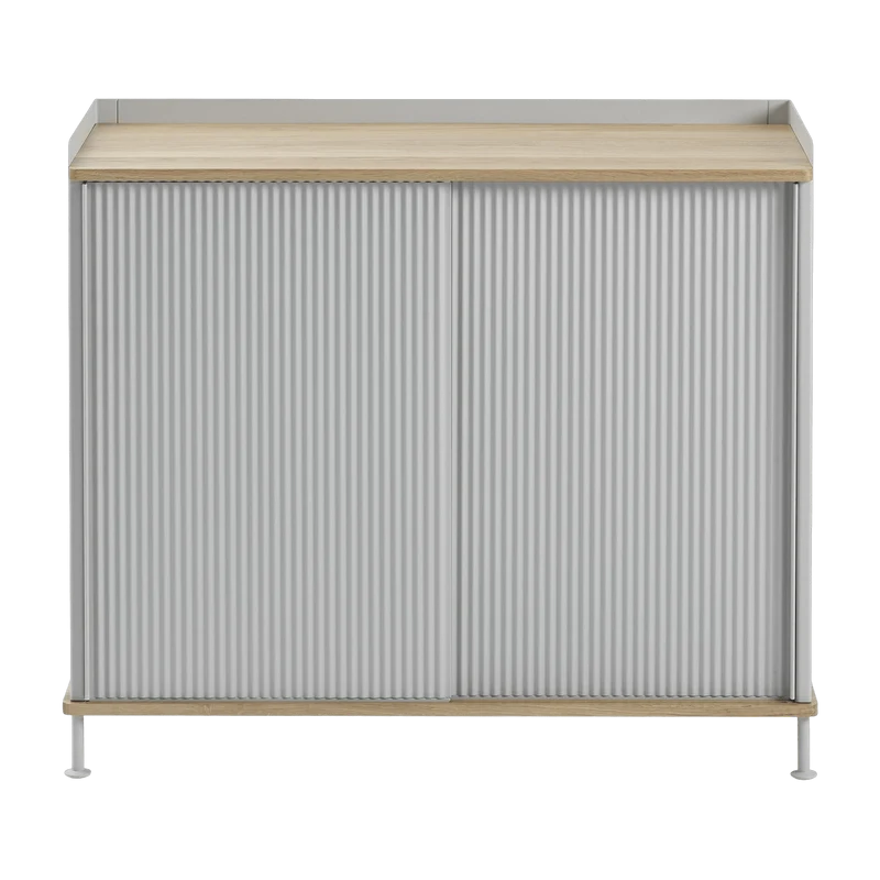 Cabinet gris et chêne 94 cm Enfold - Muuto