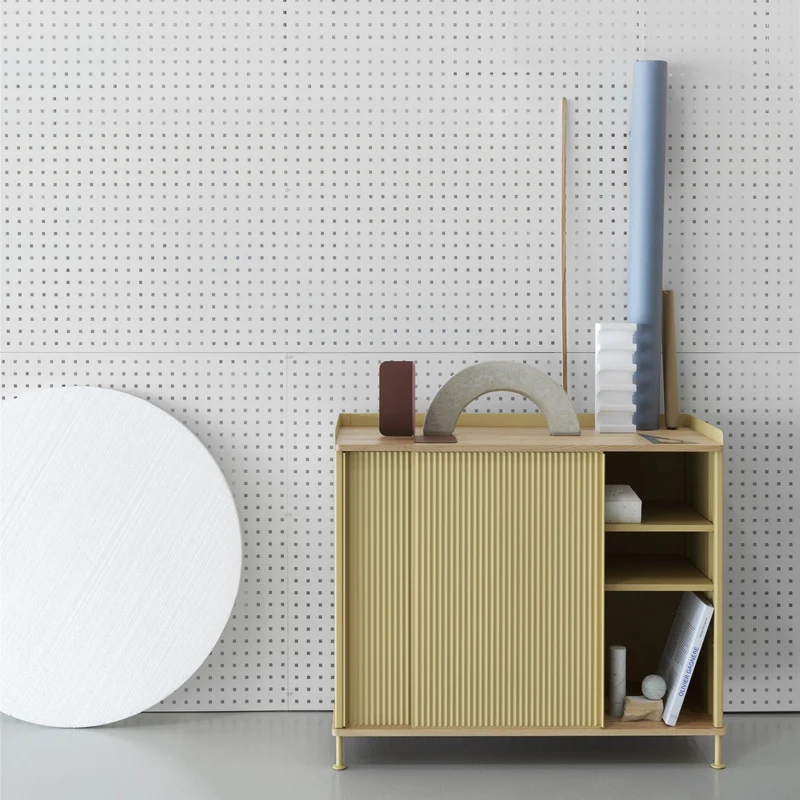 Cabinet gris et chêne 94 cm Enfold - Muuto