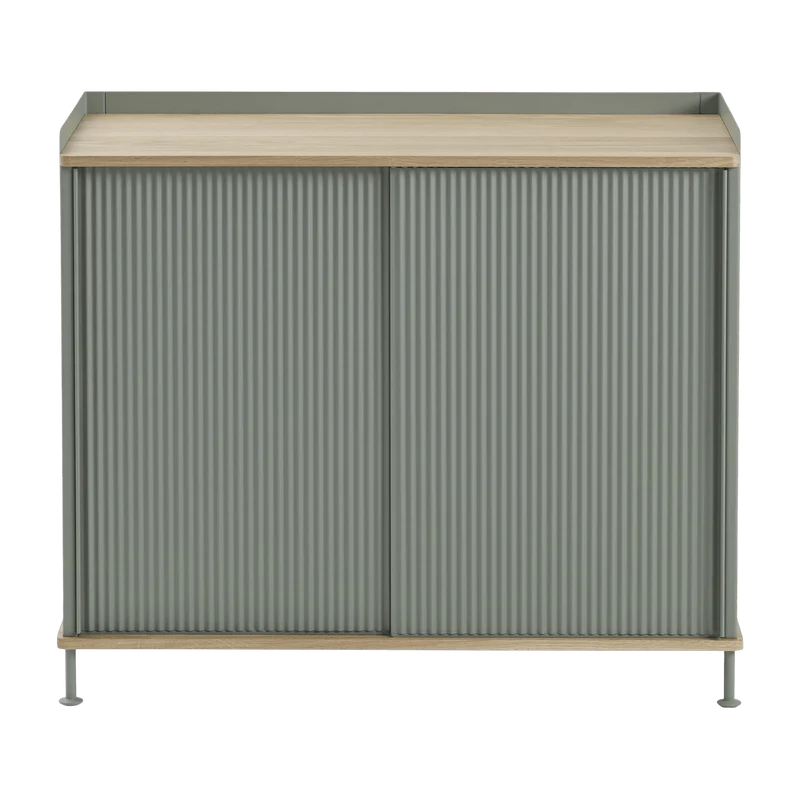 Cabinet vert gris et chêne 94 cm Enfold - Muuto