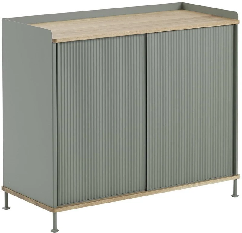 Cabinet vert gris et chêne 94 cm Enfold - Muuto