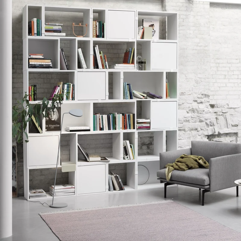Bibliothèque blanche en chêne Stacked - Muuto