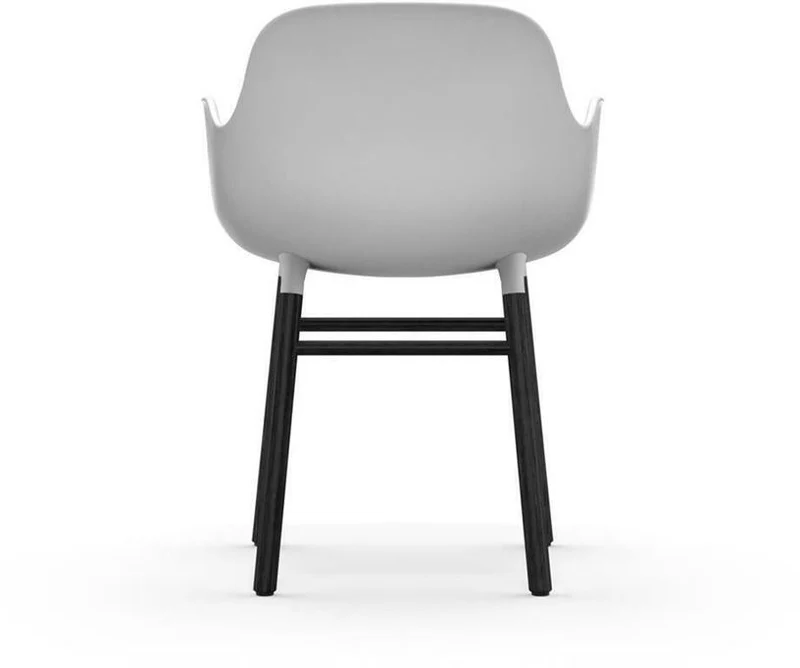 Chaise avec accoudoirs en bois noir et pp blanc Form - Normann Copenhagen