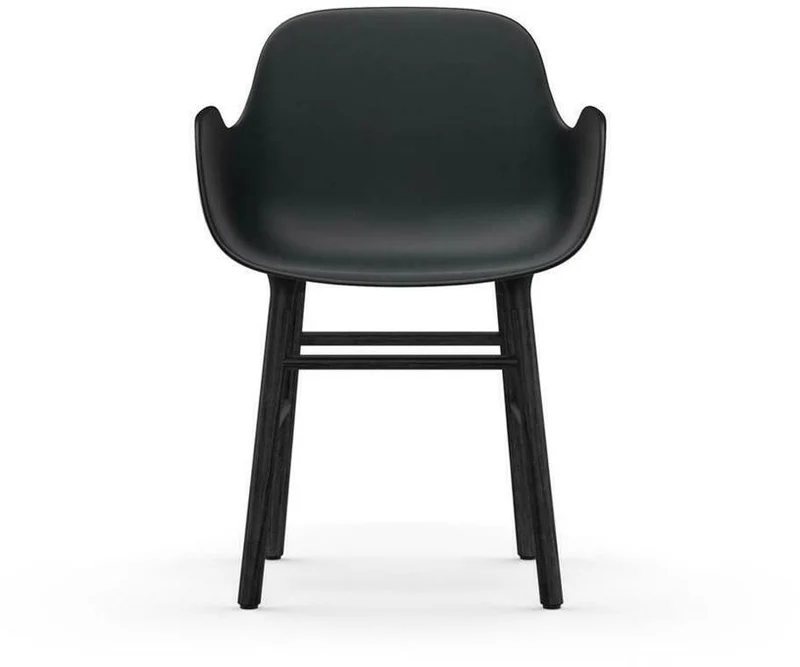Chaise avec accoudoirs en bois noir et pp noir Form - Normann Copenhagen